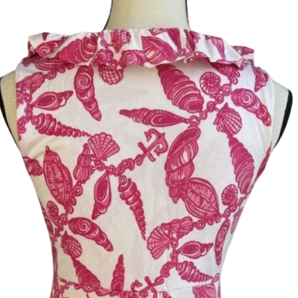 Lilly Pulitzer Clare Dress Silk Jersey Hotty Pink Fallin In Love A Little XS NWT - Picture 7 of 12